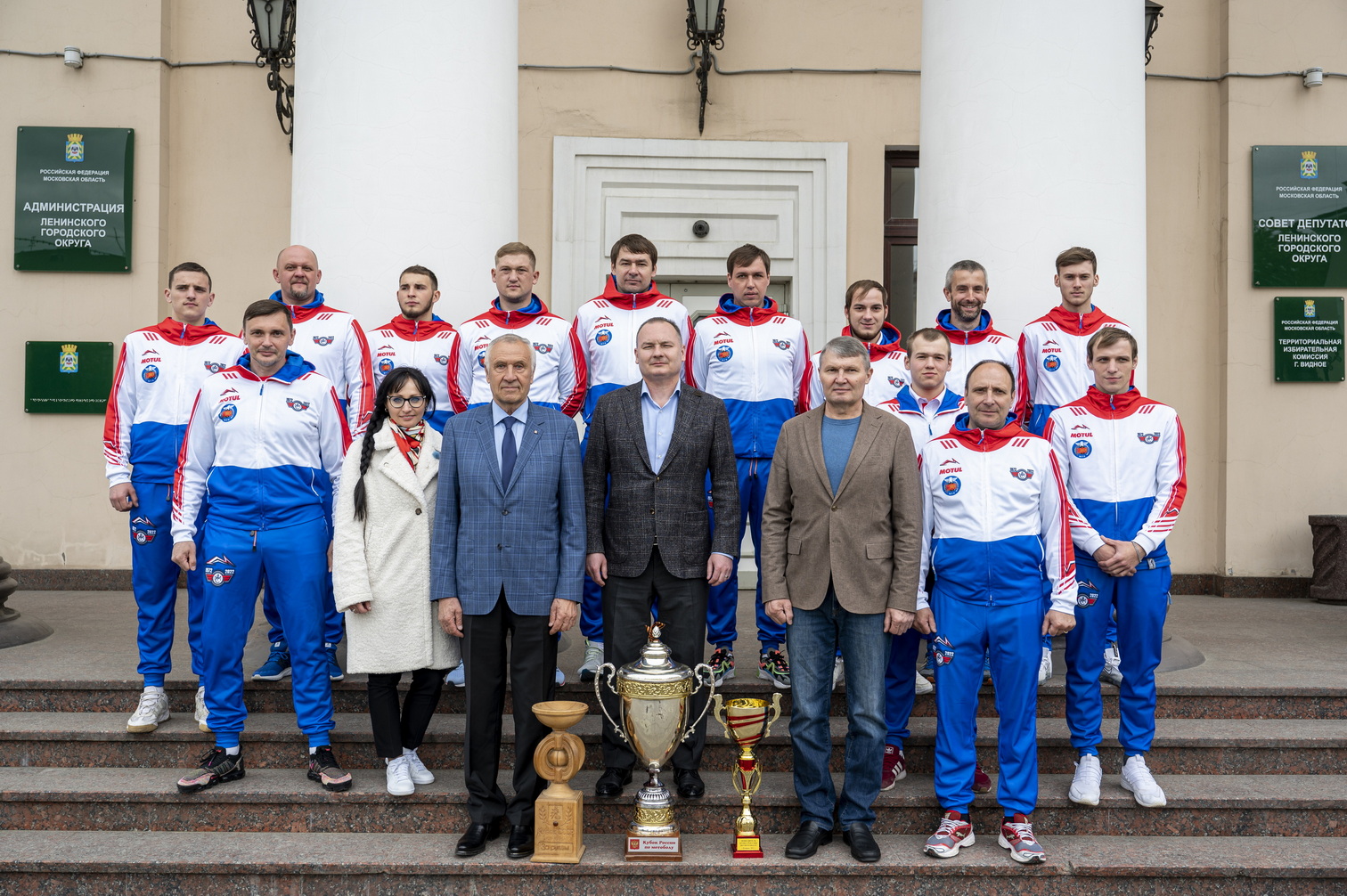 Алексей Спасский поздравил видновских мотоболистов с победой на Кубке России