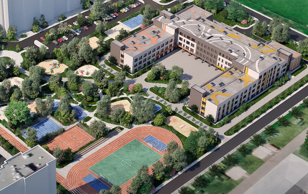 Большая современная школа с просторным внутренним двором будет построена в Ленинском городском округе